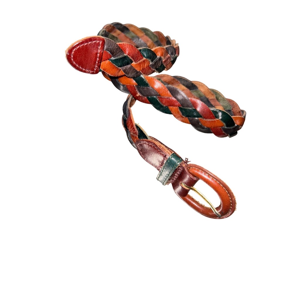 The Limited Woven Leather Belt Multi Color Braided Casual Fashionâ Accessory Med